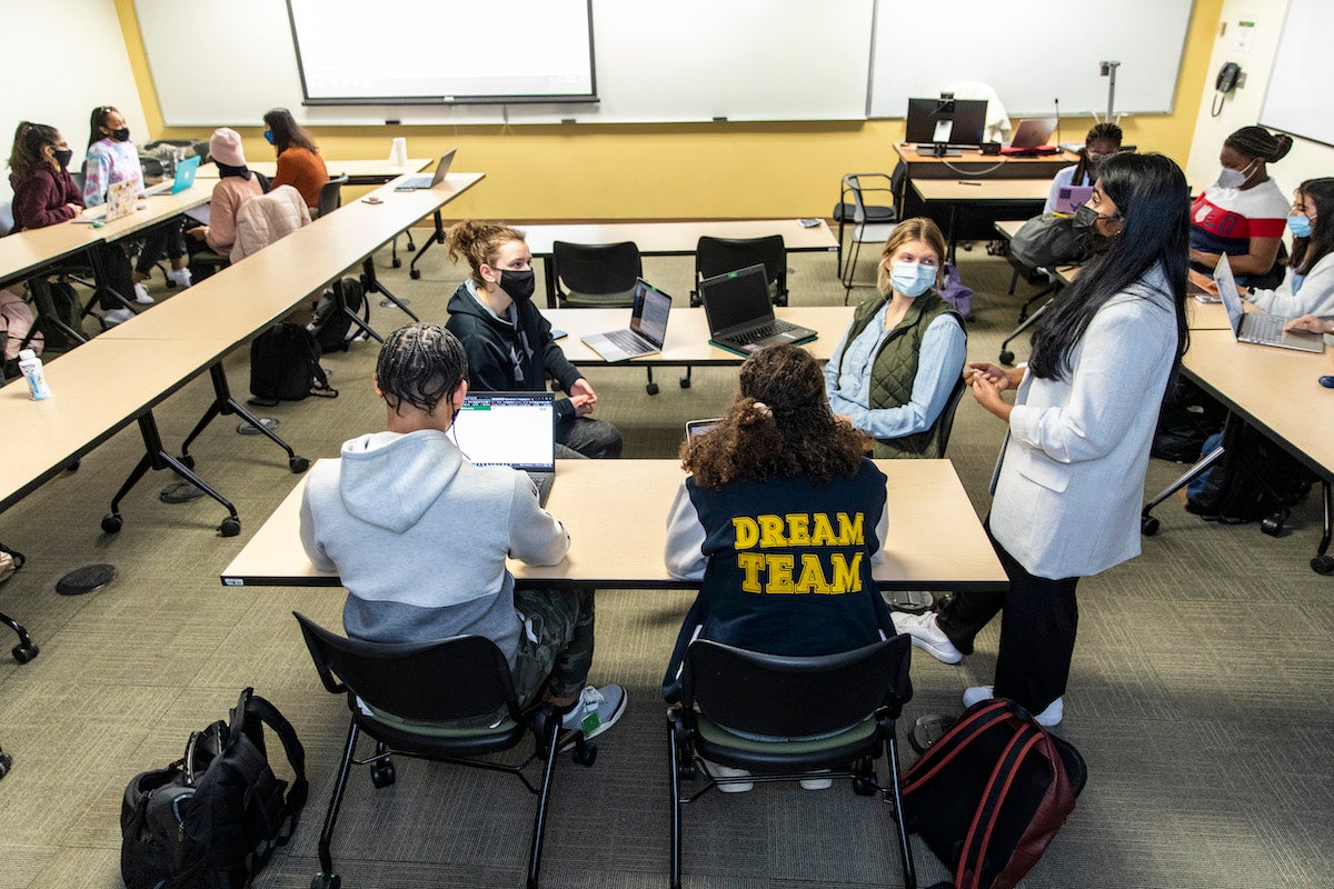 students in a classroom
