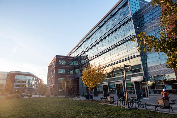 merten hall at dusk