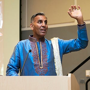 Schar School Professor J.P. Singh at the gallery opening: ‘DICE is making contributions that need to be understood.’
