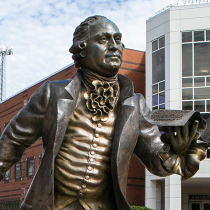A place holder photo for the headshot. Photo is of George Mason.