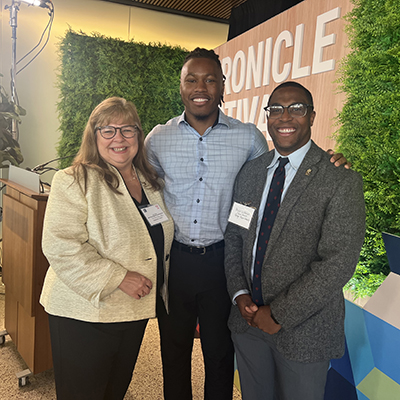 Jalen Stubbs participated in a "Future U" podcast at the Chronicle Ideas Festival.