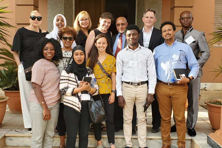 Group shot of students standing in Eritrea.