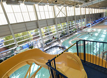 slide and pools