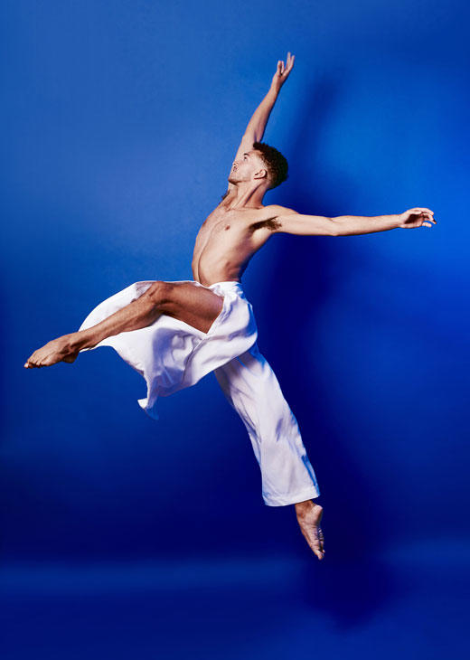 Mason dancer leaps into the air