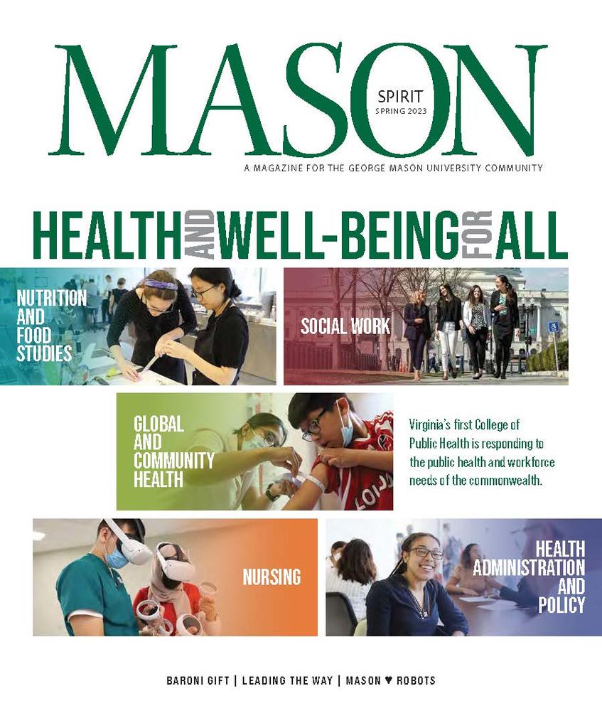 Mason Spirit Spring 2023 cover, with the title Health and Well-being for all