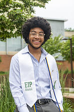 Donovan CLoud is show outside wearing his EIP stole