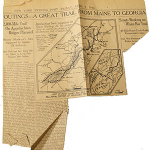 	The first newspaper column (1922) about the trail idea, by Raymond Torrey, later an ATC officer and leading of the first specific A.T. miles built in Harriman-Bear Mountain State Park (1922-23).