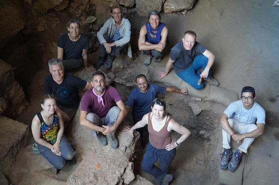 The research team in the Sefunim Caves. Photo provided.