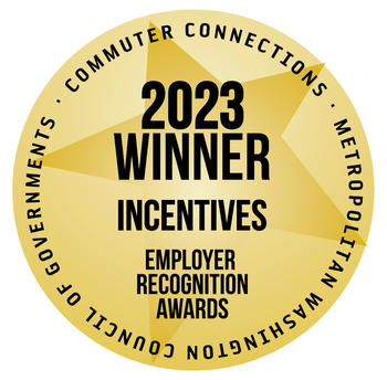 Graphic emblem says 2023 Winner, Employer Recognition Awards
